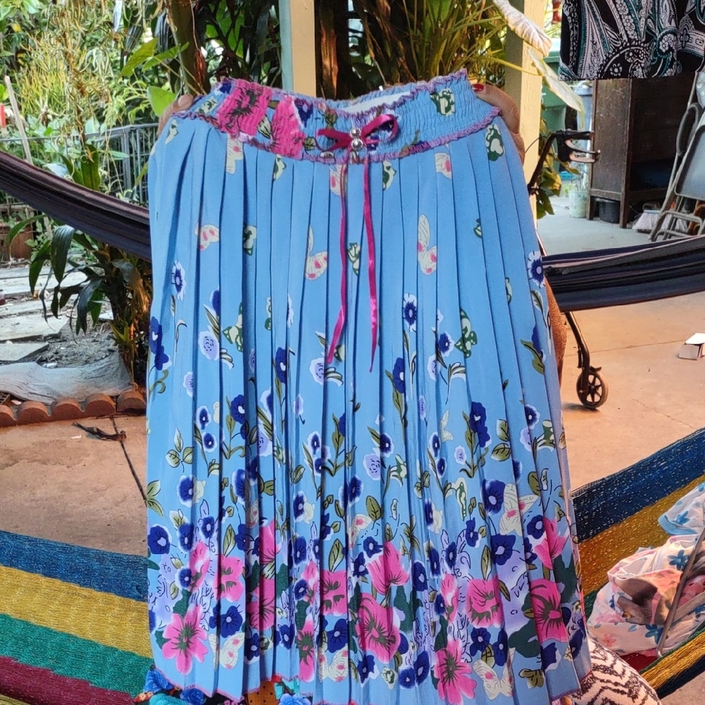 Floral Blue Skirt